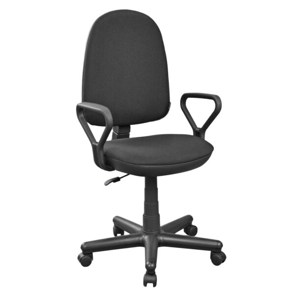 Office Armchair COMFORT Black-A1 Discover ultimate comfort with the COMFORT Black-A1 office chair. Ideal for productive work, our chairs are adjustable and durable, featuring an ergonomic design. The adjustable height and high-quality materials make them perfect for any office. Choose comfort!
