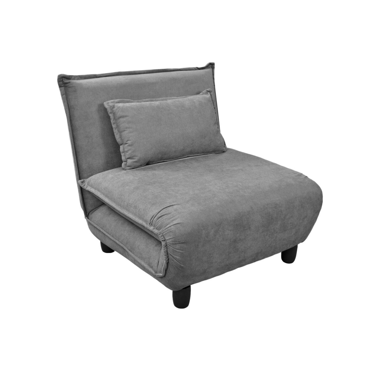 Parker Grey Expandable Armchair Discover the Parker Grey Extendable Armchair, perfect for a modern office or living room! This elegant armchair easily transforms into a comfortable bed. With a sturdy wooden frame and fabric upholstery, Parker combines style with functionality. Choose comfort!