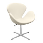 Topaz White Swivel Armchair Discover comfort and modern style with the Topaz White swivel armchair! Made from plywood, polyurethane foam, and upholstered in eco-leather, this armchair is perfect for the office or home. The chrome steel legs provide stability and protect the flooring. Choose Topaz for an elegant interior!