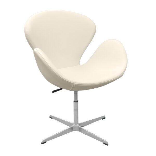 Topaz White Swivel Armchair Discover comfort and modern style with the Topaz White swivel armchair! Made from plywood, polyurethane foam, and upholstered in eco-leather, this armchair is perfect for the office or home. The chrome steel legs provide stability and protect the flooring. Choose Topaz for an elegant interior!
