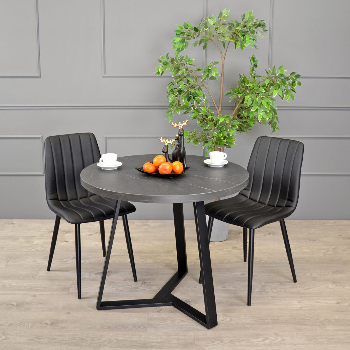 CALIPSO Black Marble Table Ø90 - Image 2