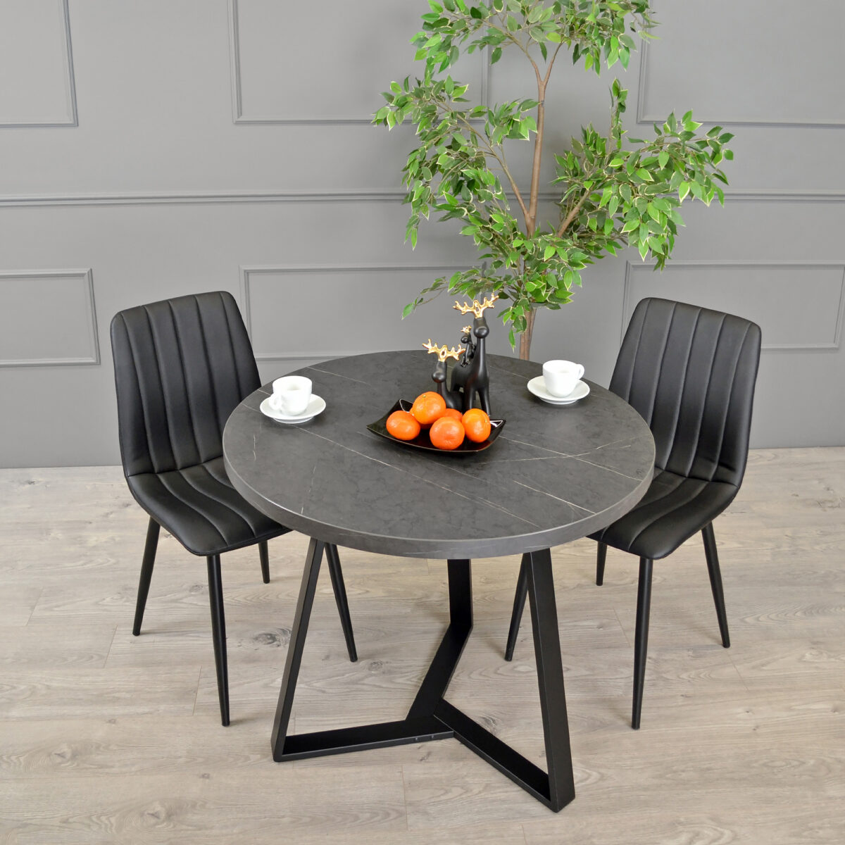 CALIPSO Black Marble Table Ø90 - Image 4