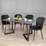 FRIDA Table Black Marble + Black Legs 150×80 - Image 3