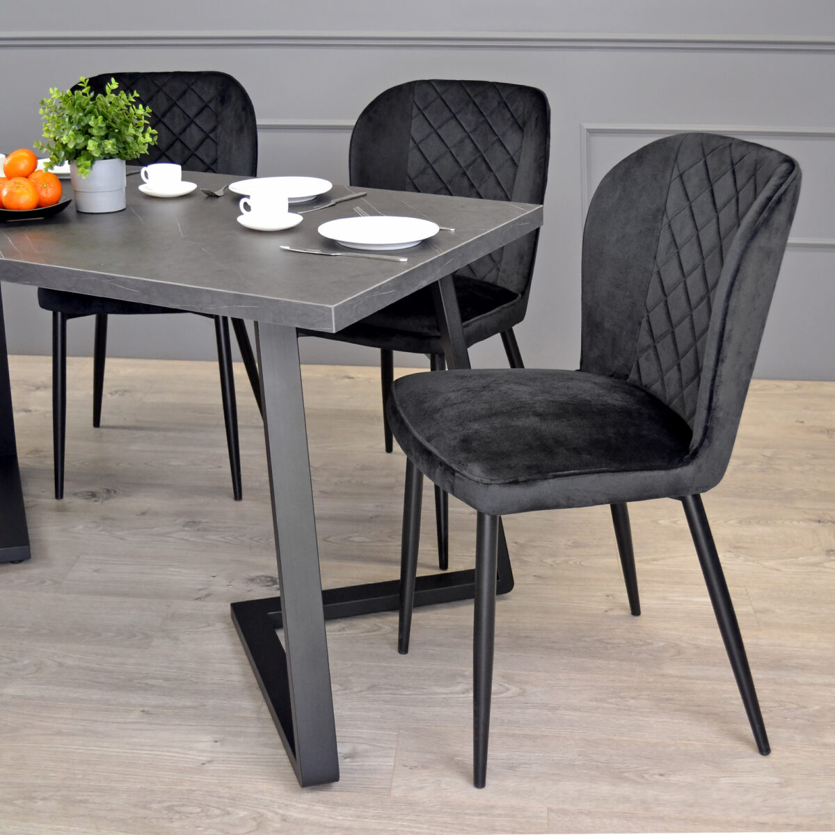 FRIDA Table Black Marble + Black Legs 150×80 - Image 4