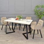 FRIDA Table Silk+Black Legs 150×80 - Image 3