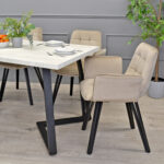 FRIDA Table Silk+Black Legs 150×80 - Image 4