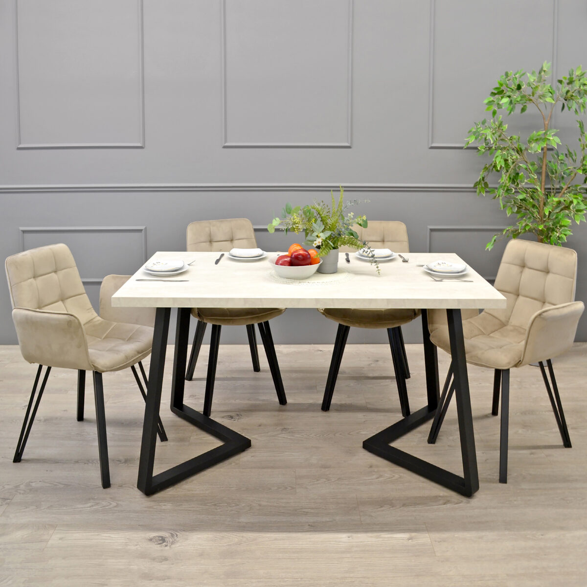 FRIDA Table Silk+Black Legs 150×80 - Image 2