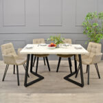 FRIDA Table Silk+Black Legs 150×80 - Image 2