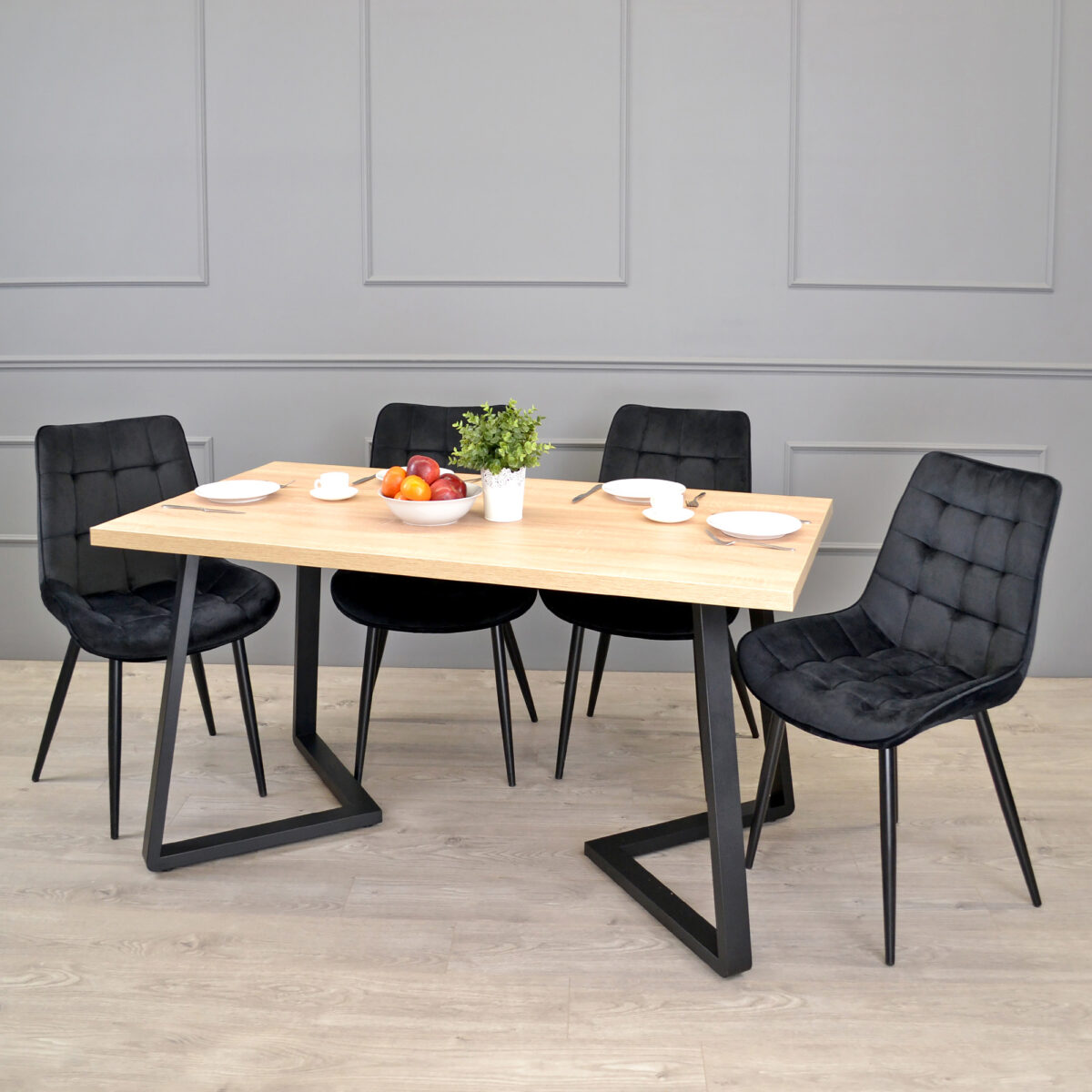 FRIDA Table Sonoma+Black Legs 150×80 - Image 3