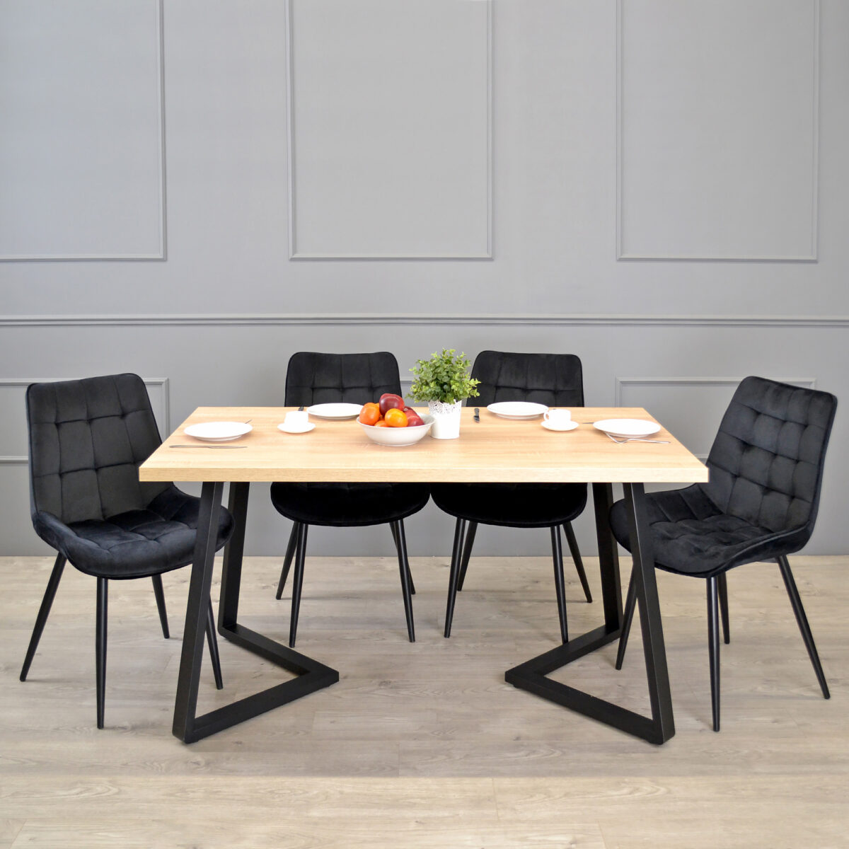 FRIDA Table Sonoma+Black Legs 150×80 - Image 2