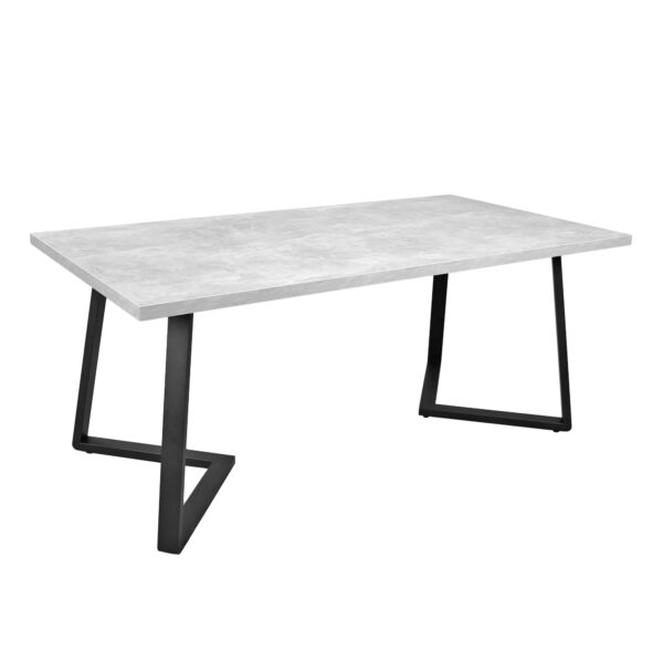 FRIDA Table Concrete + Black Legs 180×90 Discover the FRIDA concrete table with black legs, perfect for an office! With dimensions of 180x90 cm, it adds a touch of style and functionality to your workspace. Ideal for modern offices, this piece of furniture combines elegant design with durability.