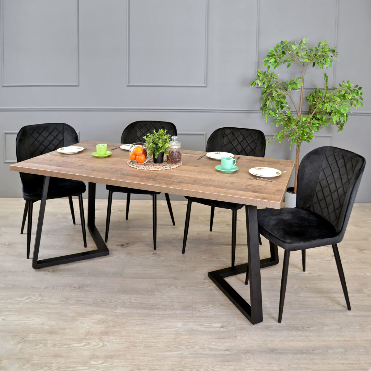 FRIDA Colonial Table + Black Legs 180×90 - Image 2