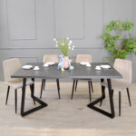 FRIDA Table Black Marble + Black Legs 180×90 - Image 4