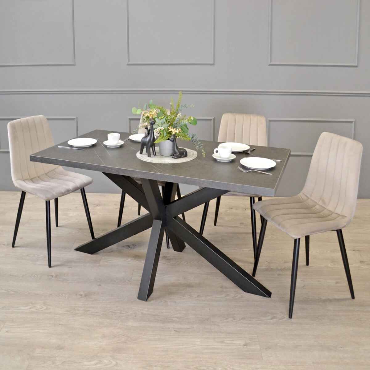 VESTA Black Marble Table 150×80 - Image 2