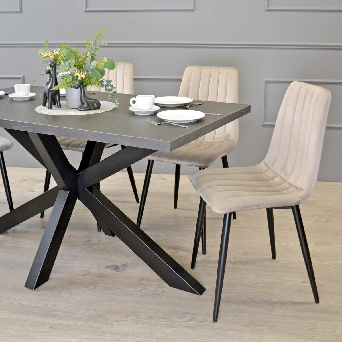VESTA Black Marble Table 150×80 - Image 3