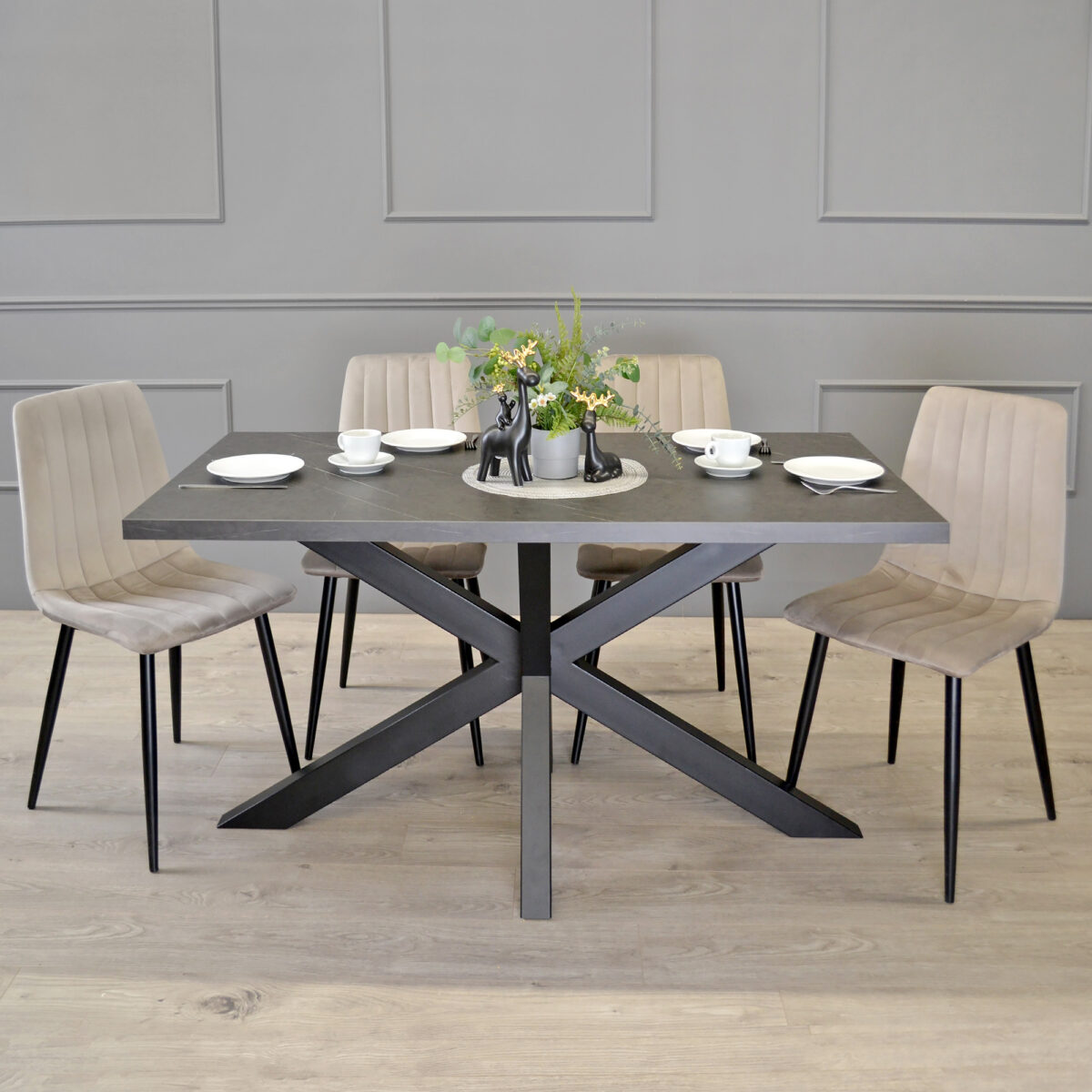 VESTA Black Marble Table 150×80 - Image 4