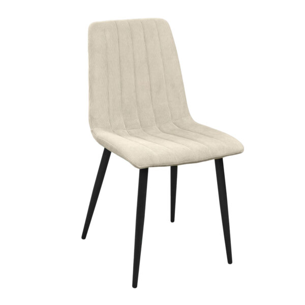Dc-90 (Bgf166-2) Velvet Beige + Black Legs Chair