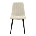 Dc-90 (Bgf166-2) Velvet Beige + Black Legs Chair - Image 2