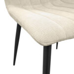 Dc-90 (Bgf166-2) Velvet Beige + Black Legs Chair - Image 5