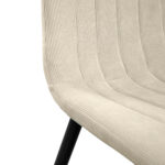 Dc-90 (Bgf166-2) Velvet Beige + Black Legs Chair - Image 6