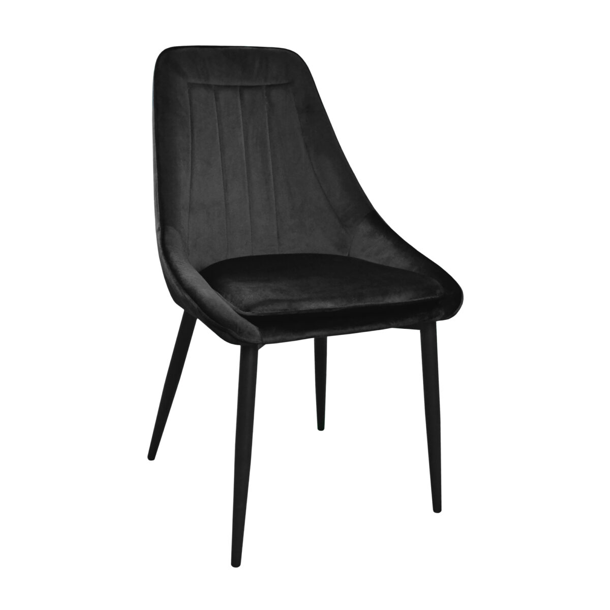 Scaun FLORIDA Black (HLR66) Catifea Descoperă scaunul FLORIDA Black (Hlr66) din catifea, perfect pentru bucătărie. Elegant și confortabil, cu structură din placaj și picioare metalice, aduce un aer sofisticat oricărei mese. Alege stilul și confortul pentru bucătăria ta!