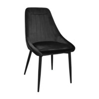 Scaun FLORIDA Black (HLR66) Catifea Descoperă scaunul FLORIDA Black (Hlr66) din catifea, perfect pentru bucătărie. Elegant și confortabil, cu structură din placaj și picioare metalice, aduce un aer sofisticat oricărei mese. Alege stilul și confortul pentru bucătăria ta!