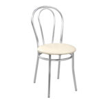 Tulip Chair Beige V-18 Discover the Tulipan Beige V-18 chair, elegant and comfortable, perfect for Horeca furniture, kitchens, or terraces. Made from durable metal and upholstered with eco-leather, this chair offers both style and functionality. Choose quality and sophistication for your space!