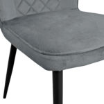 TUSK Chair Velvet Dark Grey + Black Legs - Image 6