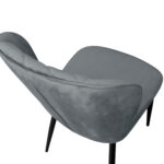 TUSK Chair Velvet Dark Grey + Black Legs - Image 7