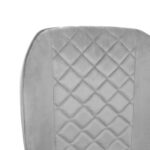 Tusk Velvet Dark Grey + White Legs Chair - Image 5