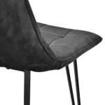 Laus Velvet Black Bar Chair - Image 7