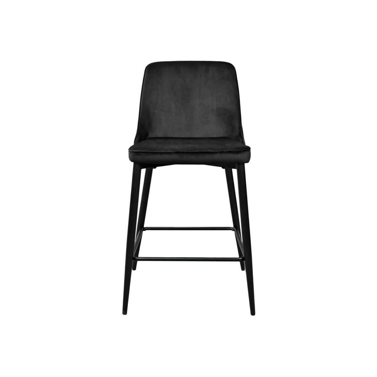 Classic Small Black Bar Stool + Black Legs - Image 2