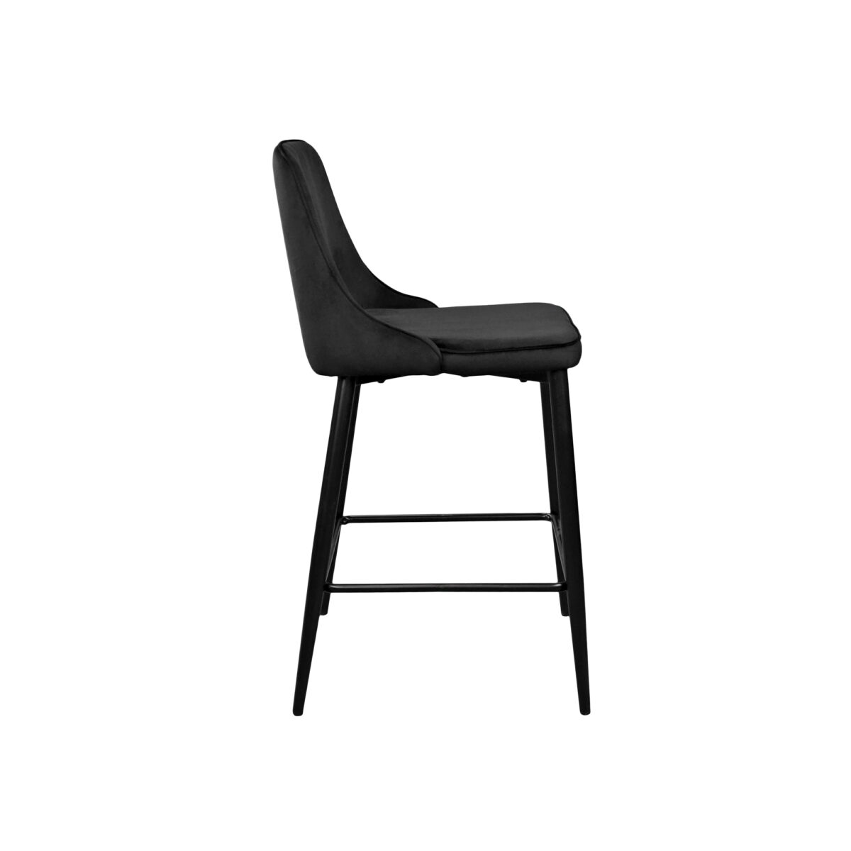 Classic Small Black Bar Stool + Black Legs - Image 3