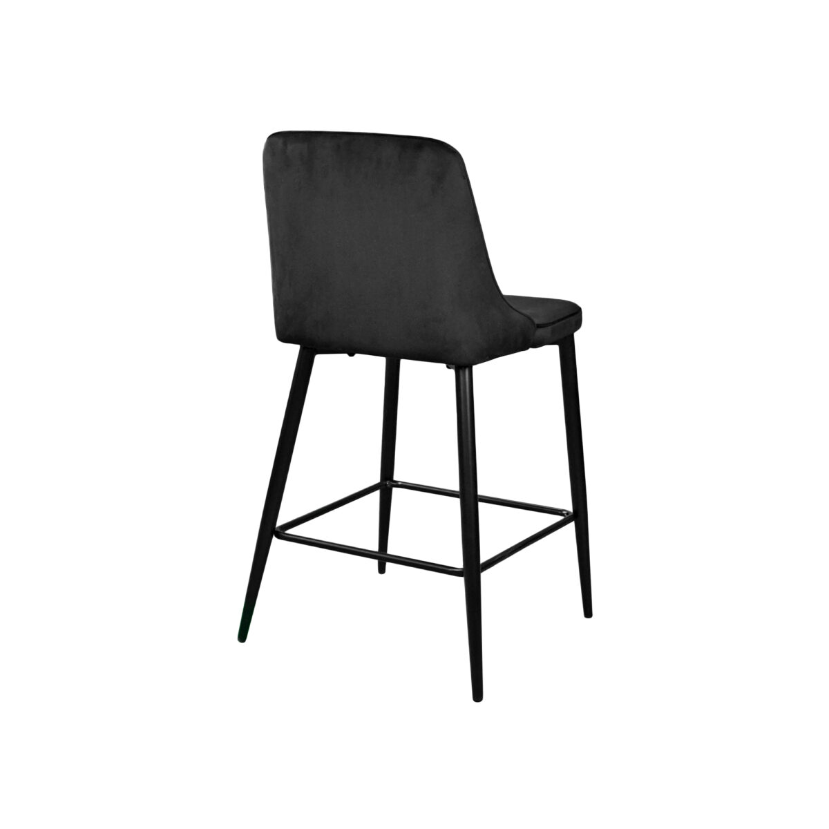Classic Small Black Bar Stool + Black Legs - Image 4