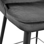 Classic Bar Chair Black + Black Legs - Image 5