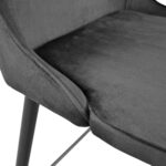 Classic Bar Chair Black + Black Legs - Image 6
