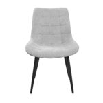 Hans Velvet Chair Light Grey BGF166-3 + Black Legs - Image 2