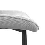 Hans Velvet Chair Light Grey BGF166-3 + Black Legs - Image 7