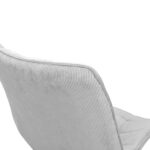 Hans Velvet Chair Light Grey BGF166-3 + Black Legs - Image 8
