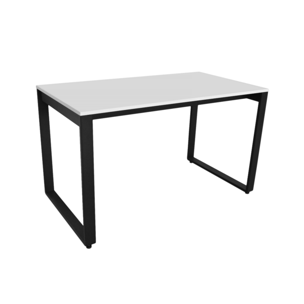 Office Desk with CROSSBAR 125×68 Discover the desk with CROSSBAR 125×68, perfect for modern and ergonomic offices. With a black metal frame and an 18 mm melamine chipboard top, it combines elegance with functionality. Available in a variety of colors, it fits any interior!