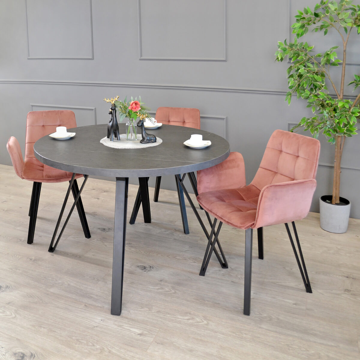 TOKYO Rondo Black Marble Table Ø1300 - Image 3