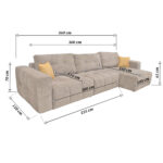 Sydney Brown Extendable Sofa - Image 9