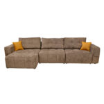 Sydney Brown Extendable Sofa Discover the Sydney Brown Extendable Sofa, a comfortable modular piece ideal for 3-4 people. With an easy transformation mechanism and a storage compartment, this stylish corner sofa perfectly adapts to your needs, featuring a pleasing brown hue. A practical choice for any space!