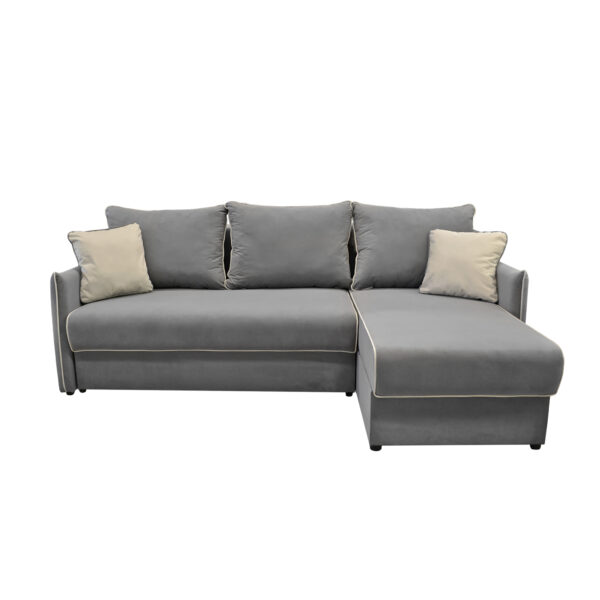 Sicily Grey Extendable Sofa Discover the elegance of the Sicilia Grey extendable sofa, perfect for 2-3 people! Featuring a storage compartment and removable cushions, it offers comfort and an extra sleeping space. The modern design made of fine velvet is easy to maintain. Ideal for any contemporary decor!