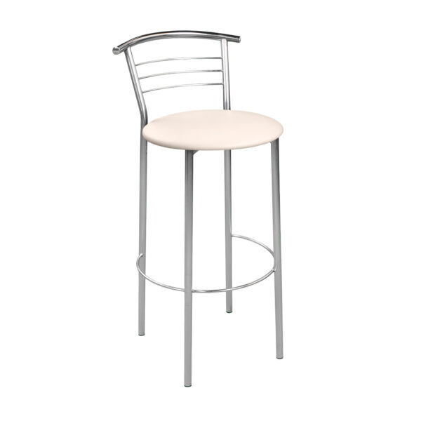 Bar Chair Marco Hoker Chrome V-18 Discover the Marco Hoker Chrome V-18 bar stool, elegant and modern, ideal for any contemporary bar or kitchen. With a chrome metal frame and an eco-leather upholstered seat, this stool offers comfort, durability, and a sophisticated design, perfect for any decor.
