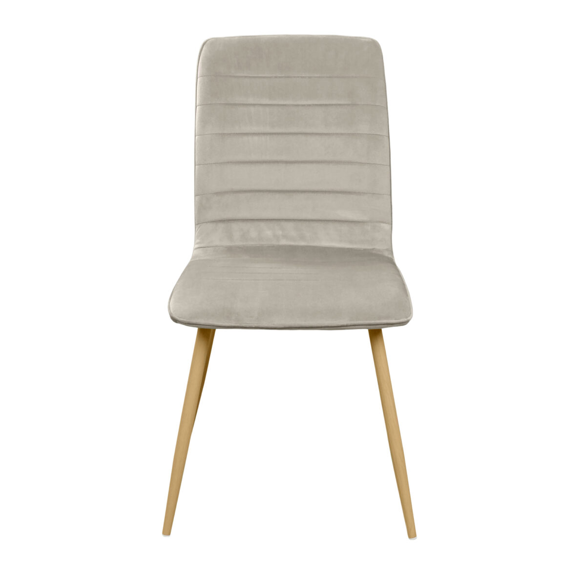 Ariel Beige Chair (Hlr9) Velvet/Transprint Legs - Image 4