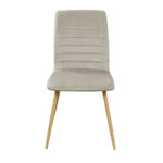 Ariel Beige Chair (Hlr9) Velvet/Transprint Legs - Image 4