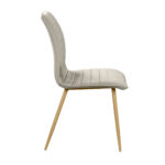 Ariel Beige Chair (Hlr9) Velvet/Transprint Legs - Image 3