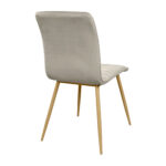 Ariel Beige Chair (Hlr9) Velvet/Transprint Legs - Image 2