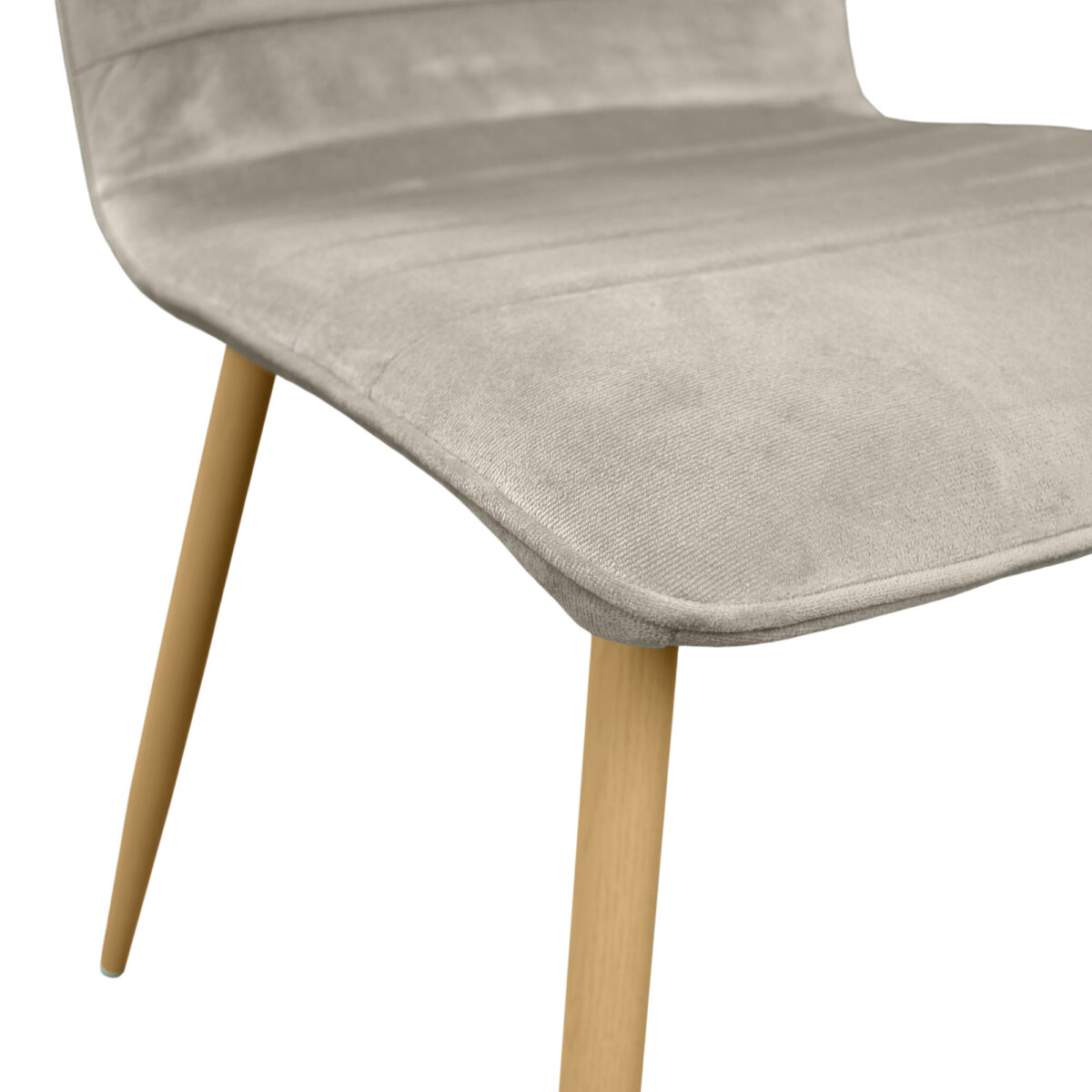 Ariel Beige Chair (Hlr9) Velvet/Transprint Legs - Image 5